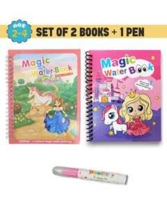 Magic Water Quick Dry Book With Magic Pen | Set of 2 | Age 2-4