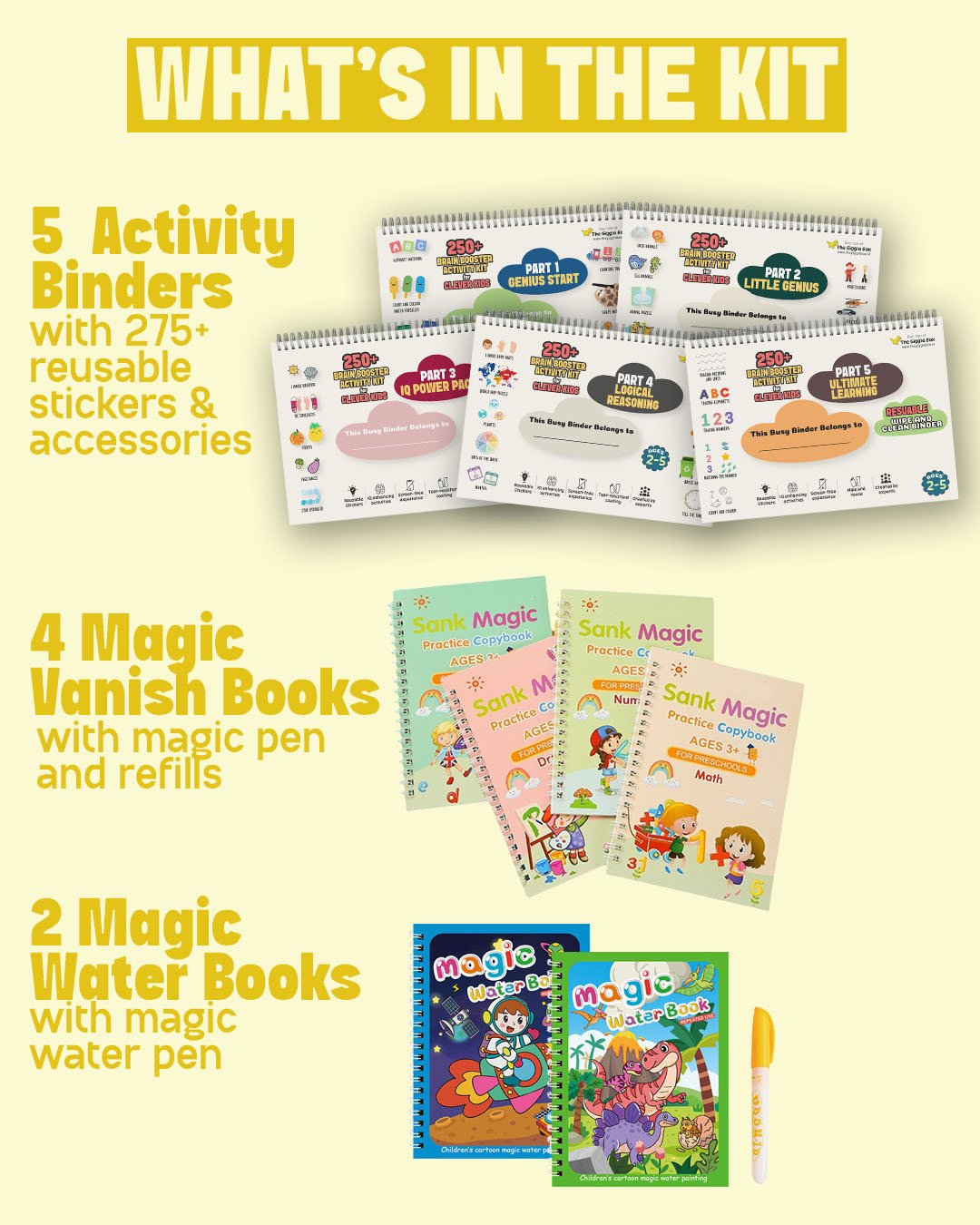 WHAT’S INSIDE THE SET OF 11 KIT